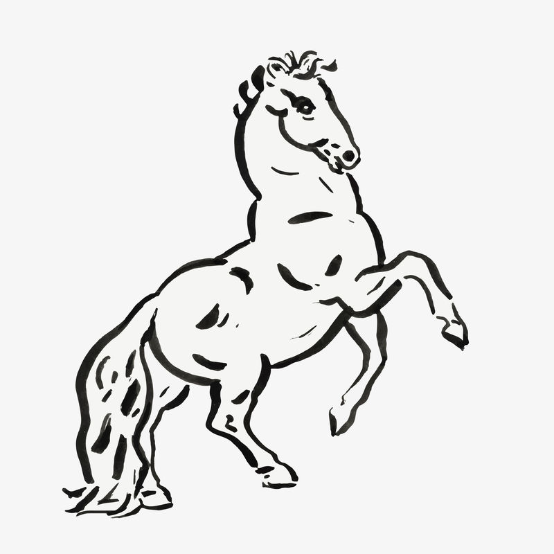 马矢量复古绘画由Leo Gestel的艺术品混合而成