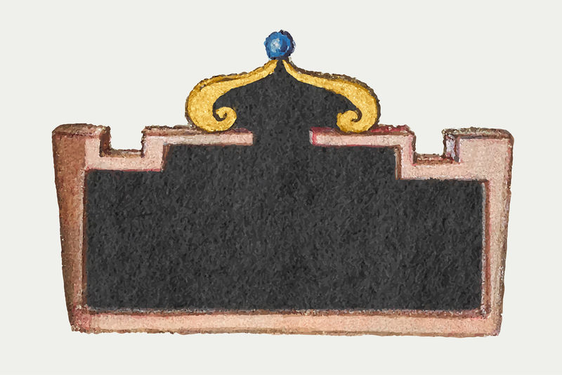 维多利亚黑色标志牌框架向量