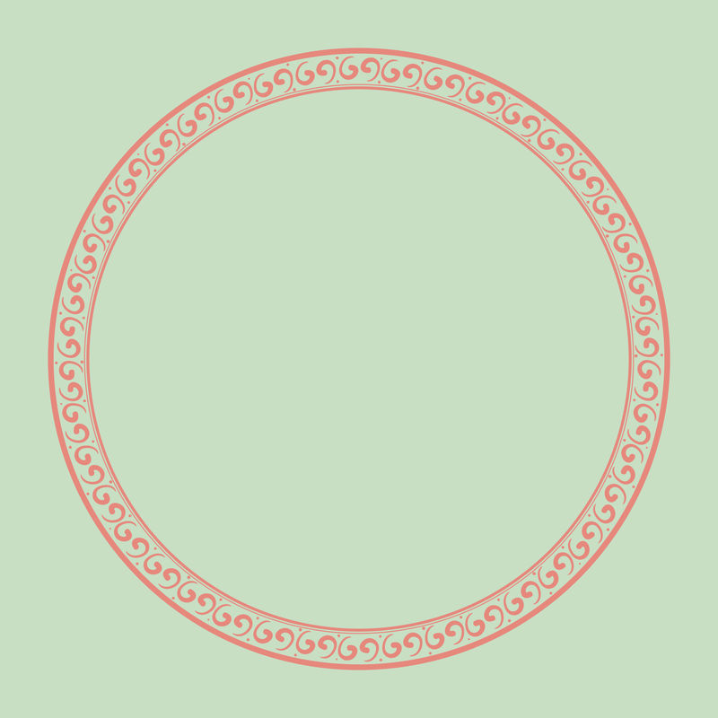 中国框架向量传统图案粉色圆圈