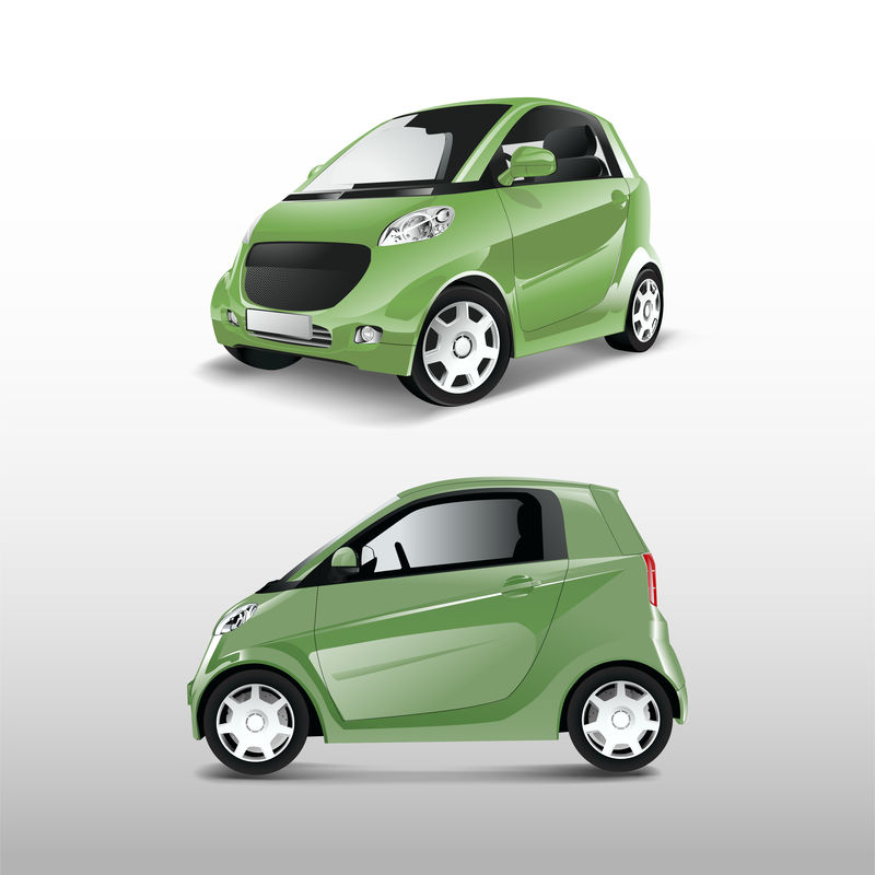 绿色紧凑型混合动力汽车