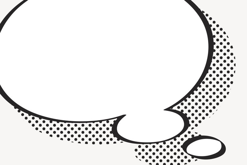 背景向量漫画思想泡泡卡通波普艺术风格