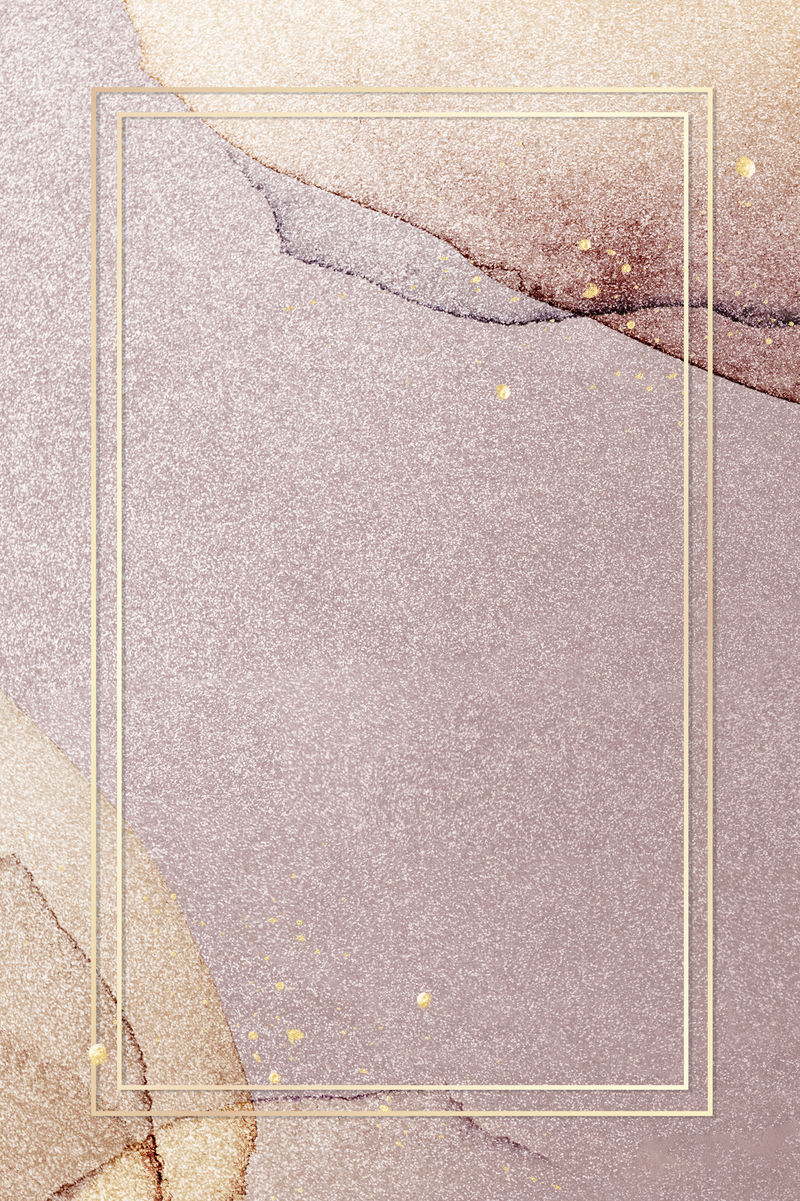 粉红色闪光背景插图上的金色框架