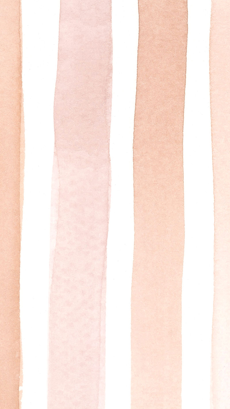 橙色水彩毛笔手机壁纸