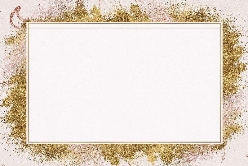 闪光星型框金边