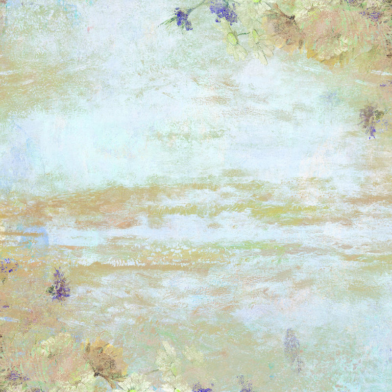 蓝色花墙纹理背景