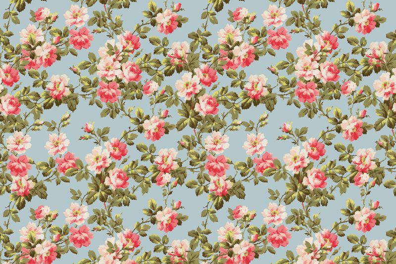 野生玫瑰植物图案复古背景