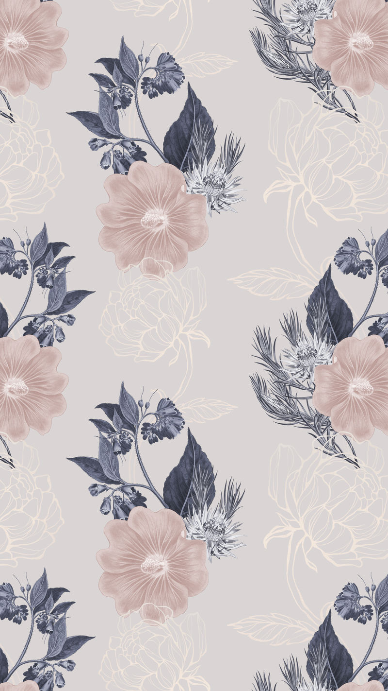 手绘暗针和暗花图案的米色背景