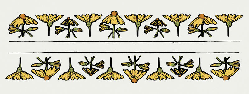 新艺术花卉图案装饰混合自阿尔方斯·玛丽亚·穆查的艺术作品