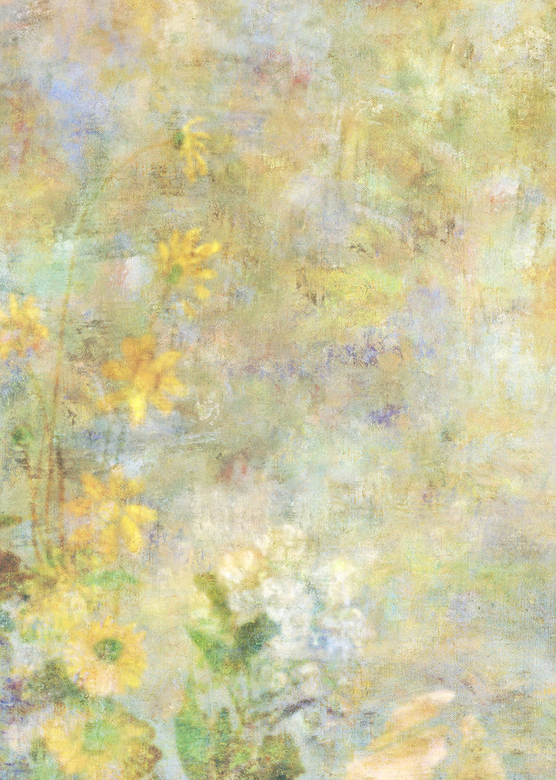 黄色花墙纹理背景