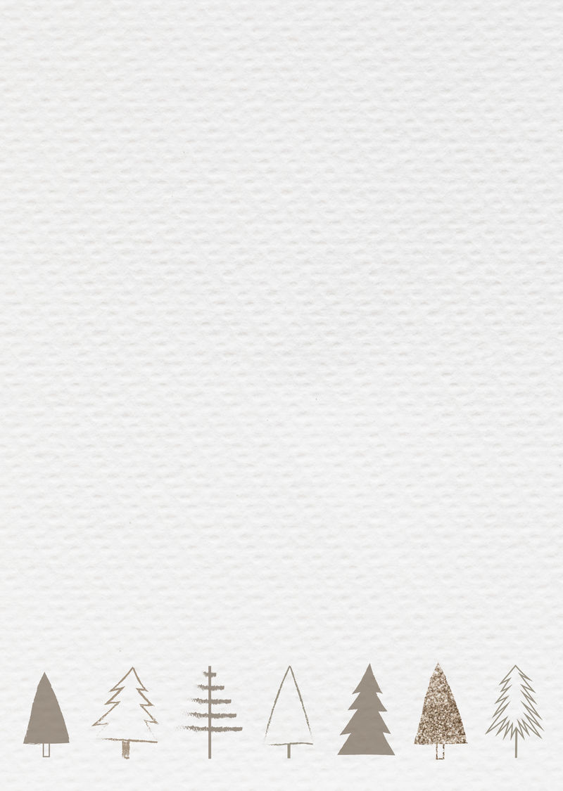 带文本空间的金色圣诞树贺卡