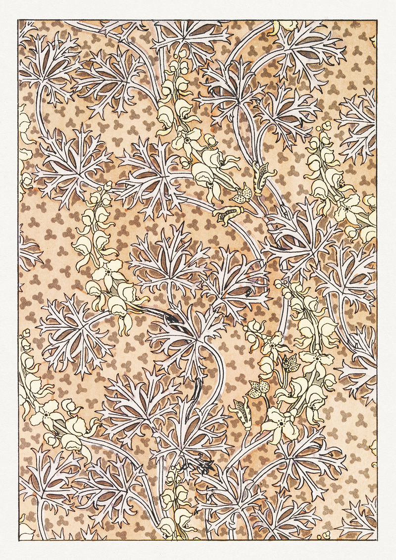 新艺术乌头花图案设计资源