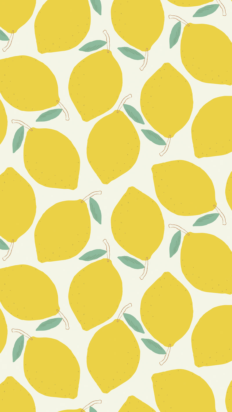 水果柠檬图案粉彩背景