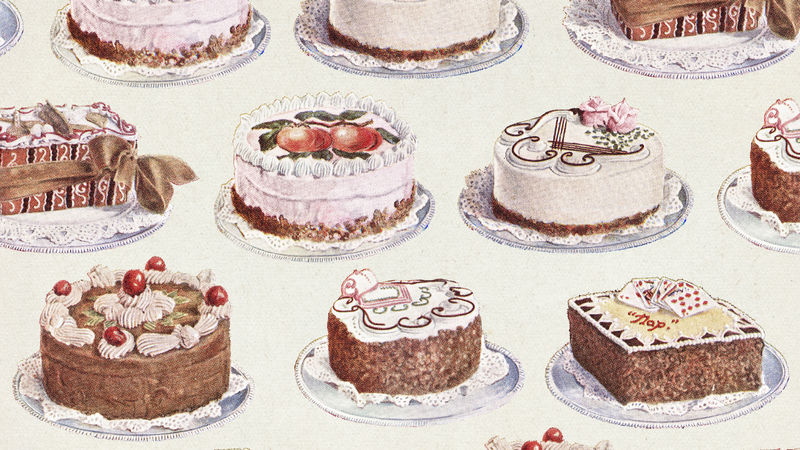 花式蛋糕图案背景