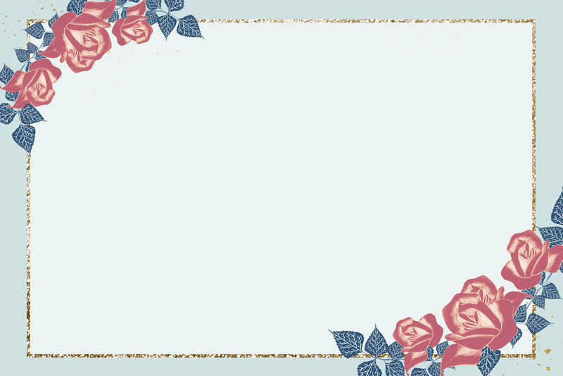 复古粉红玫瑰画框插图由塞缪尔·杰斯伦·德梅斯基塔(Samuel Jessuron de Mesquita)的艺术作品混合而成