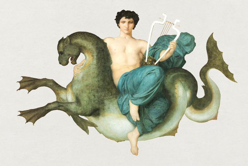 威廉·阿道夫·布盖罗（William Adolphe Bouguereau）艺术作品的混音版《海马上的阿里昂》