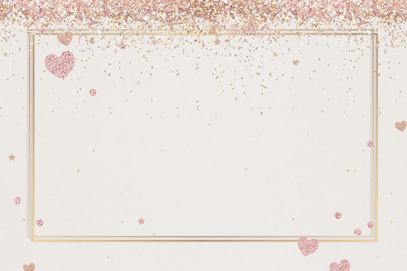 闪烁的框架心形图案闪烁的节日背景