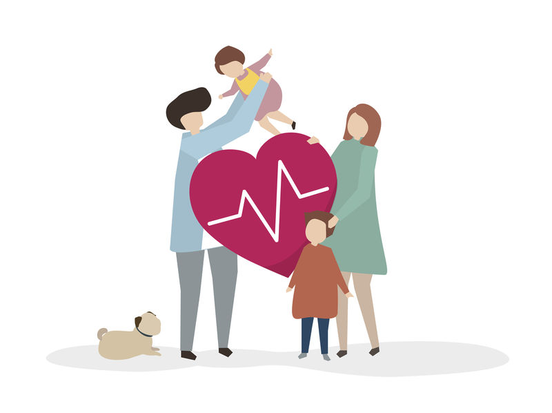 幸福健康家庭的例证