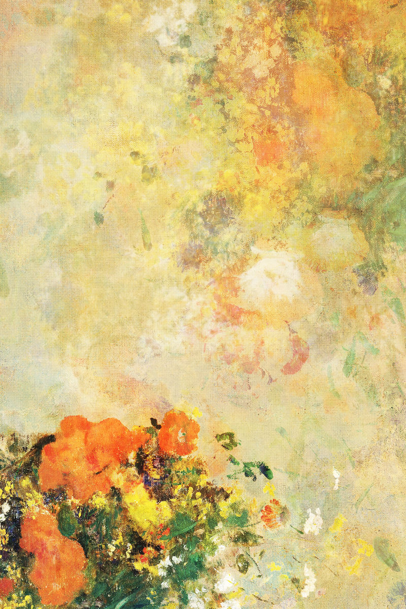 黄色花墙纹理背景