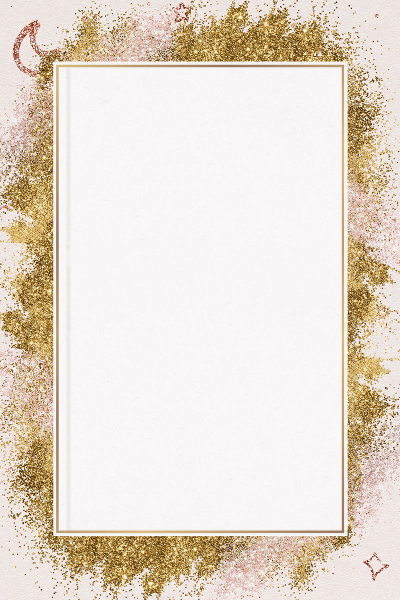 闪光星型框金边