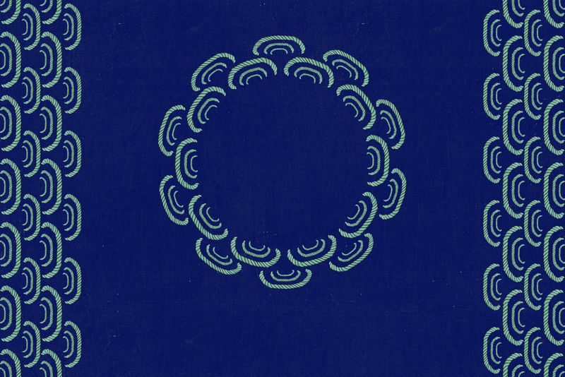 日本波浪图案框架渡边胜泰艺术作品的混音