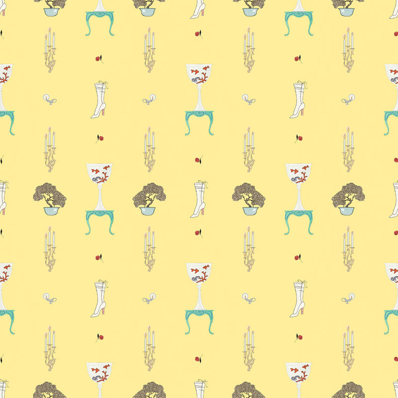 复古时尚图案女性背景由乔治·巴比尔（George Barbier）的艺术作品混合而成