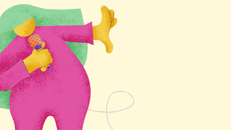 米色音乐背景歌手音乐家平面图案