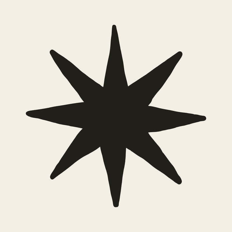 米色背景上涂满涂鸦风格的星星闪光图标