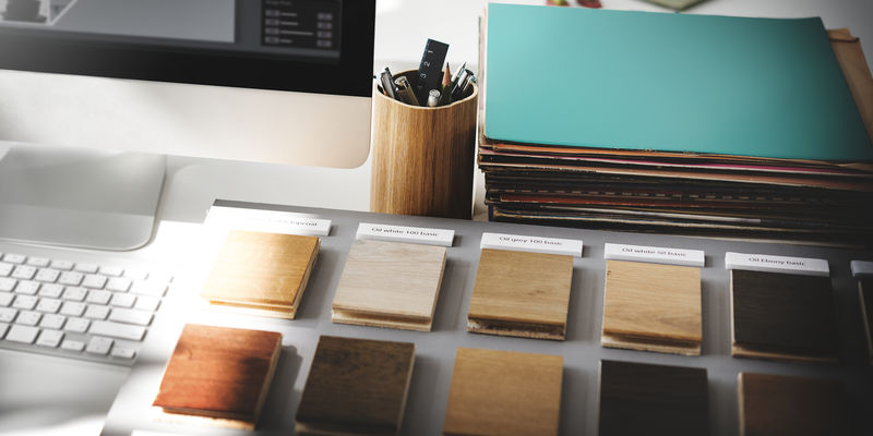 设计工作室创意创意创意木调色板装饰理念