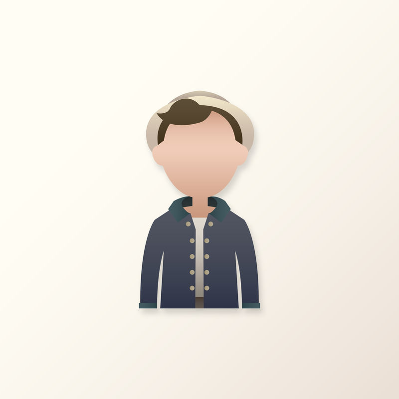 时髦男人头像插图