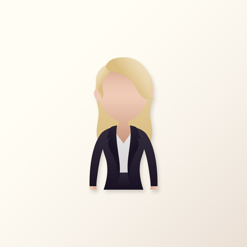 身着礼服的女人头像插图