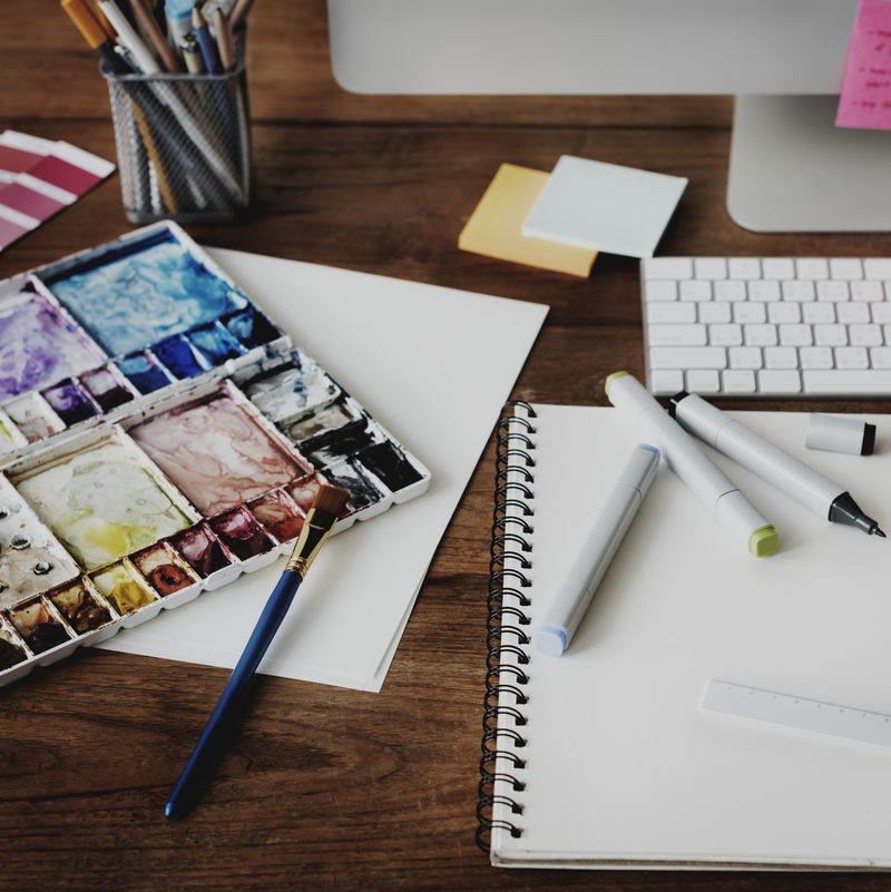 创意职业设计工作室绘画创业理念