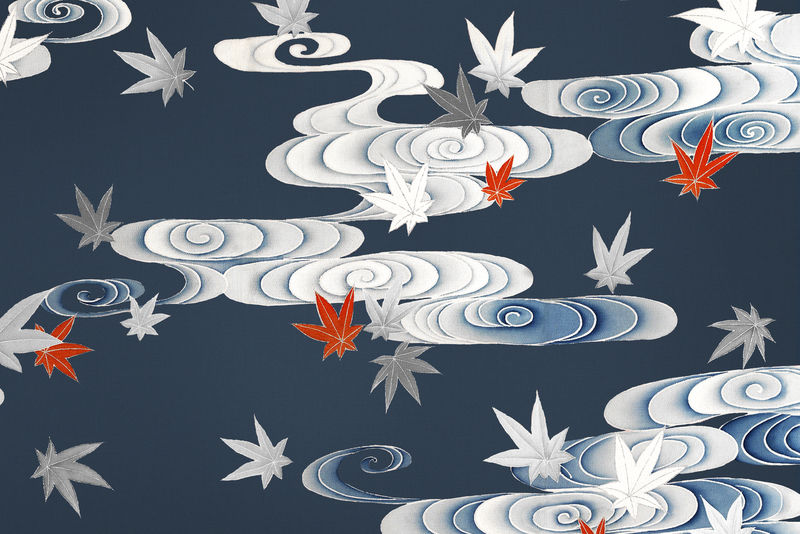 枫叶与漩涡背景