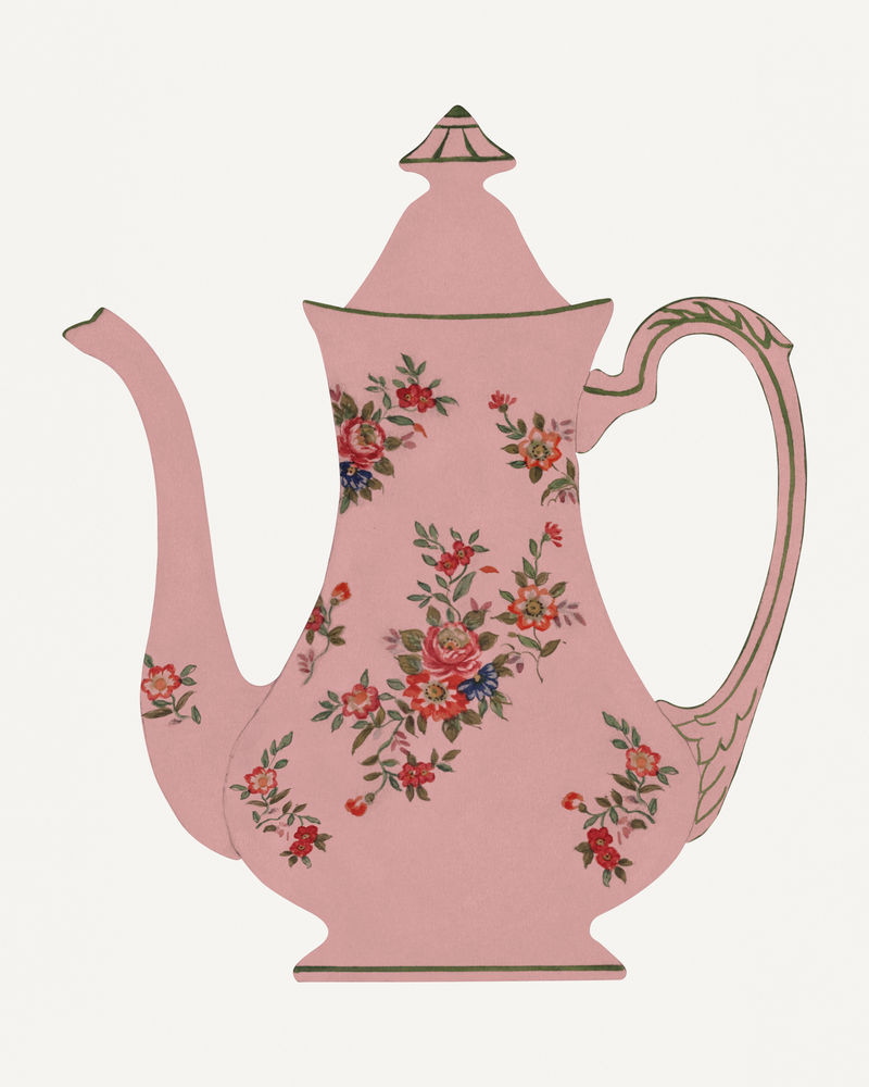 复古花叶茶壶由北岛工厂中国陶瓷餐具设计公司重新混合而成