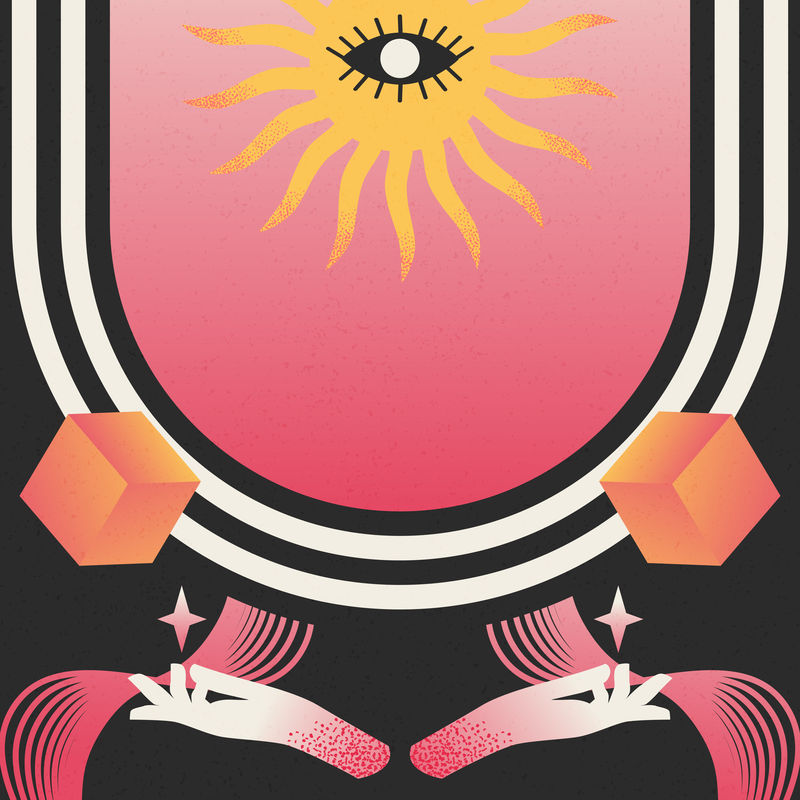 审美粉红背景心理健康与健康;精神设计