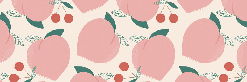 水果桃图案粉彩背景