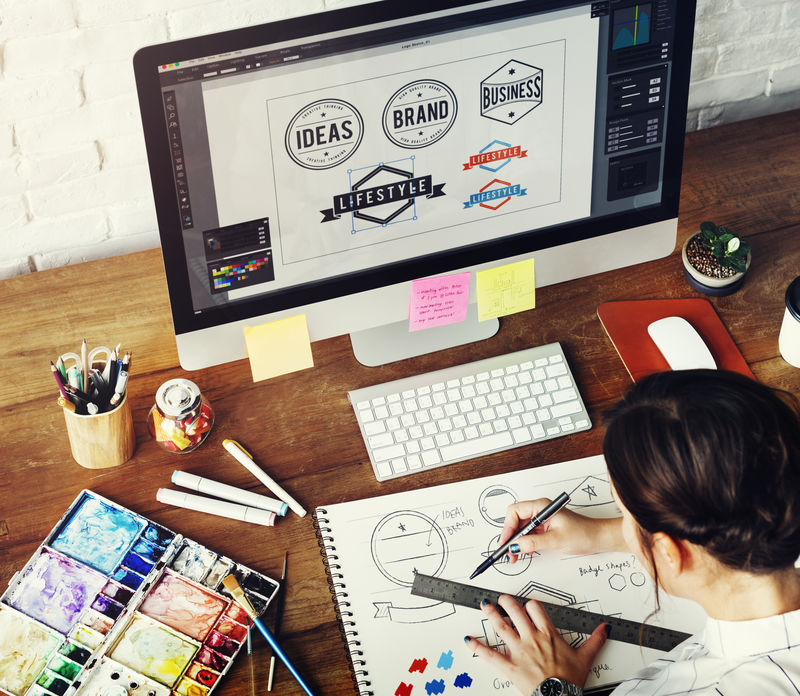 创意职业设计工作室绘画创业理念