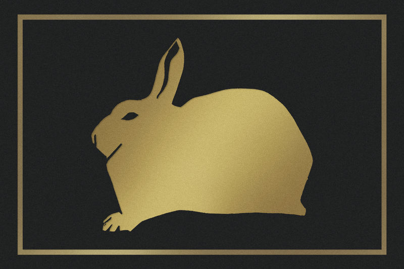 复古金兔框艺术印刷品塞缪尔·杰瑟伦·德梅斯基塔艺术作品的混音