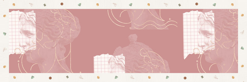 有叶子图案背景的女人