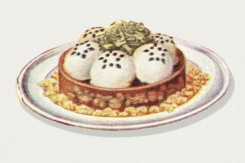 复古鸡牌碟插图