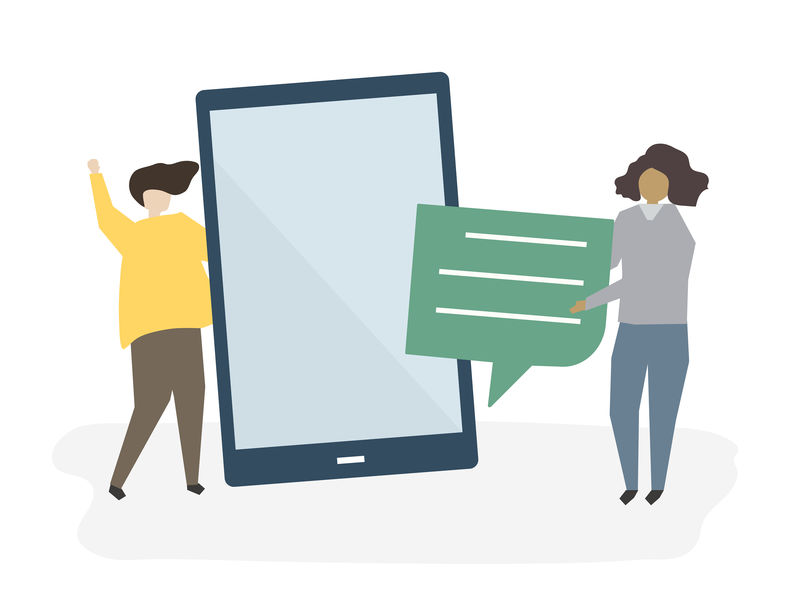 人们用手机发信息