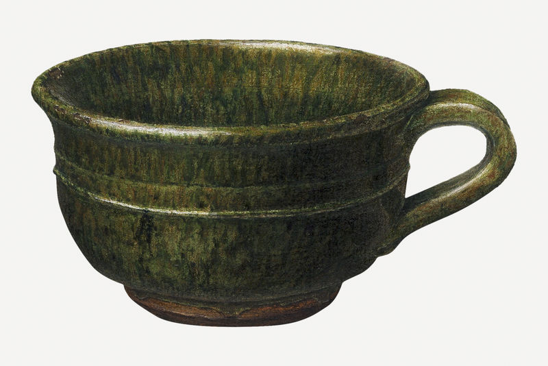 复古咖啡杯插图由约翰·马图利斯的作品混合而成