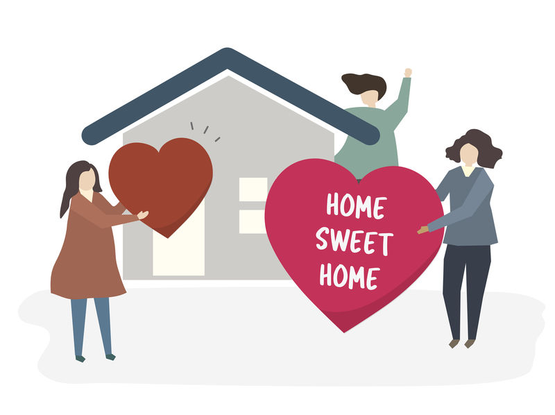 家庭幸福的例证