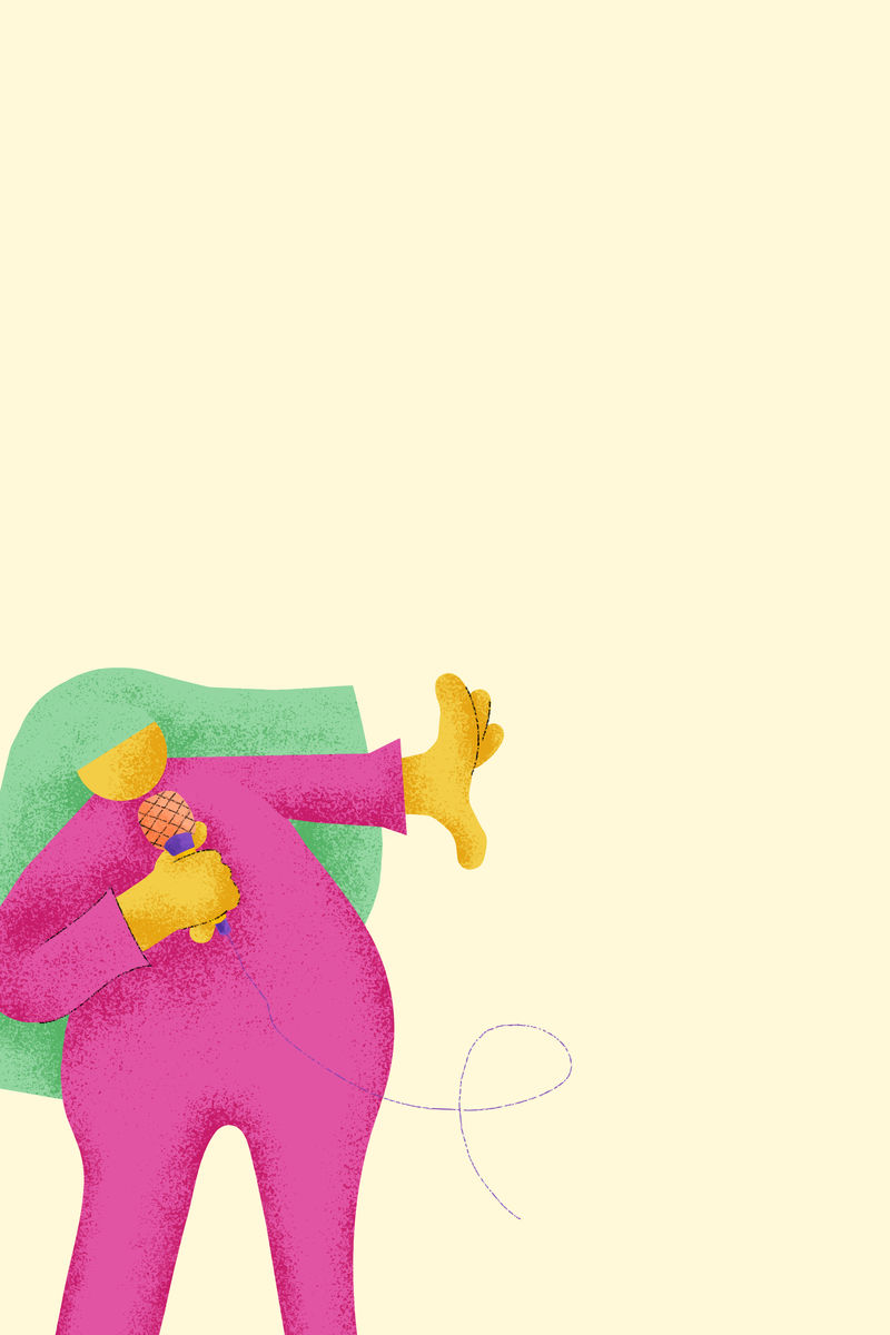 米色音乐背景歌手音乐家平面图案