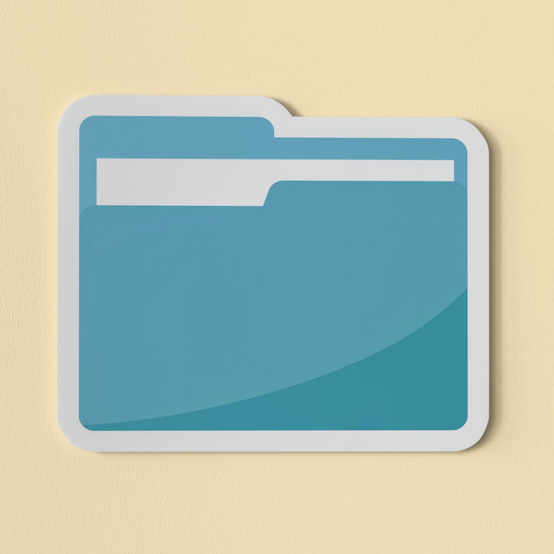 蓝色文件夹的图标
