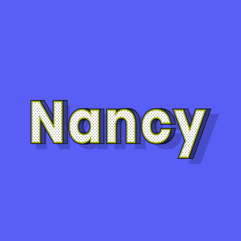 女性姓名Nancy字体刻字