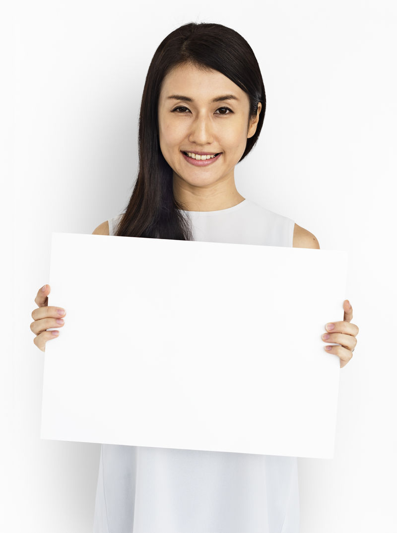 女性肖像复制空间工作室背景概念