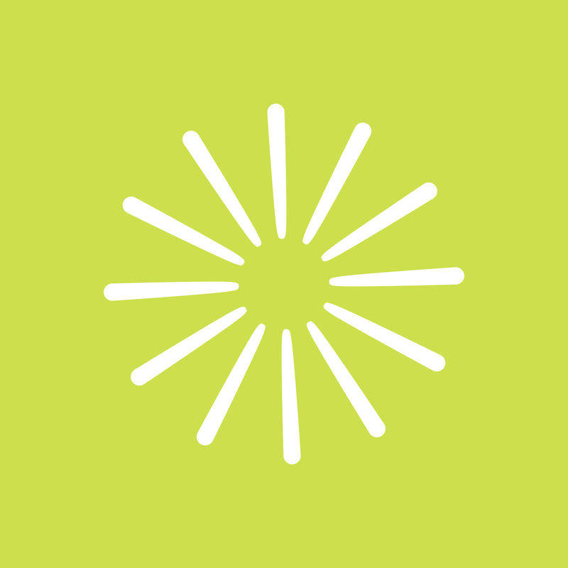 绿色背景上简单风格的星星闪闪发光的图标