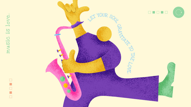 音乐米色博客横幅平面设计带有励志格言让你的灵魂被爱所吸引