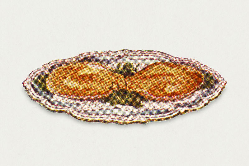 复古烤扇贝菜肴插图