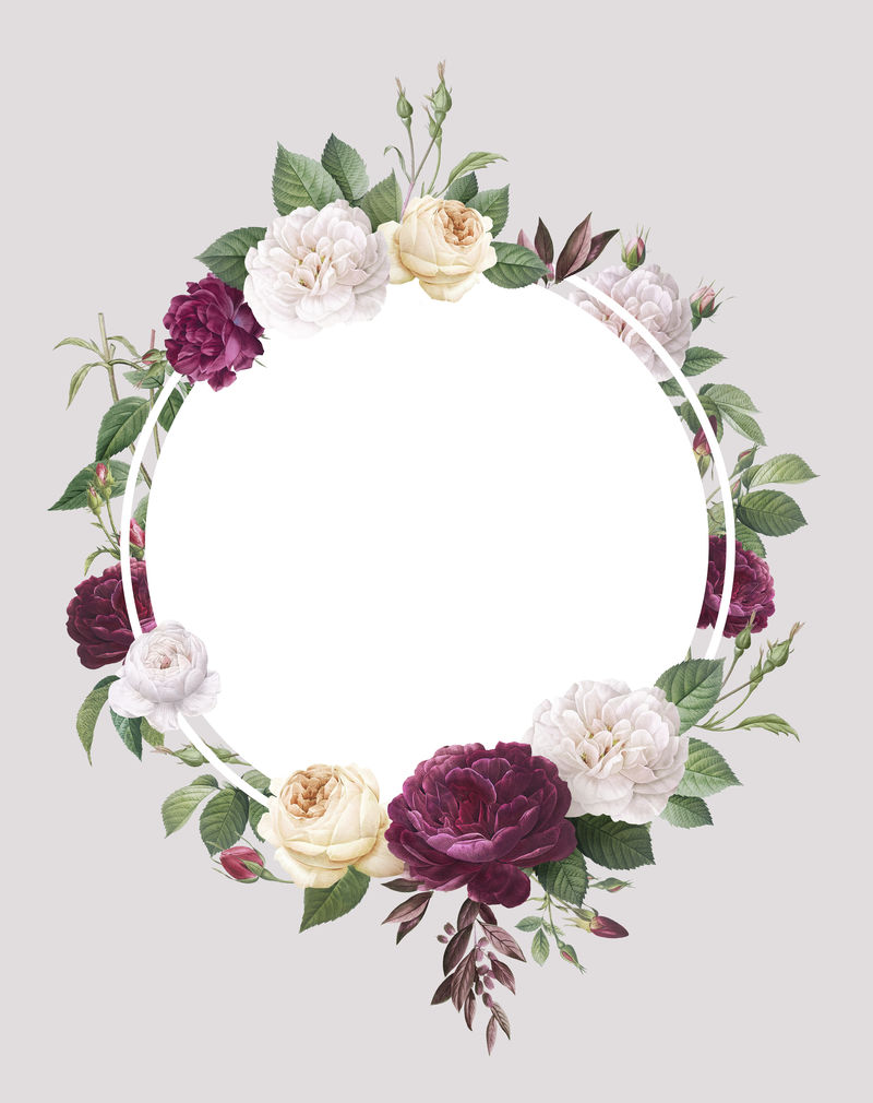 花卉婚礼请柬实物插图